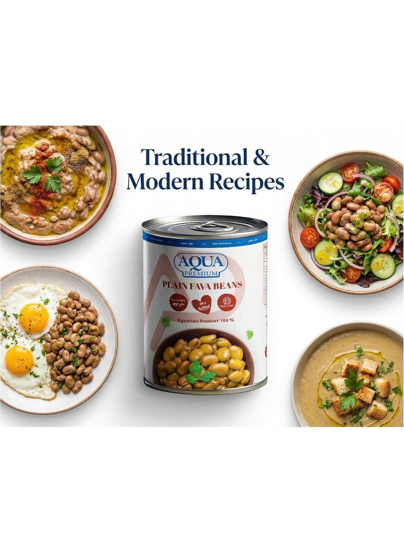 Aqua Premium Plain Fava Beans 400g Can - Image 3